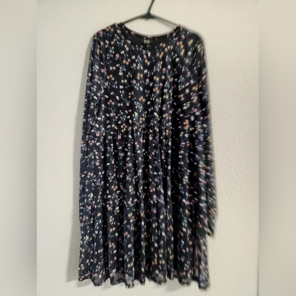 AFRM Women’s Spring Garden Ditsy Dress l/s mini dress open back size medium